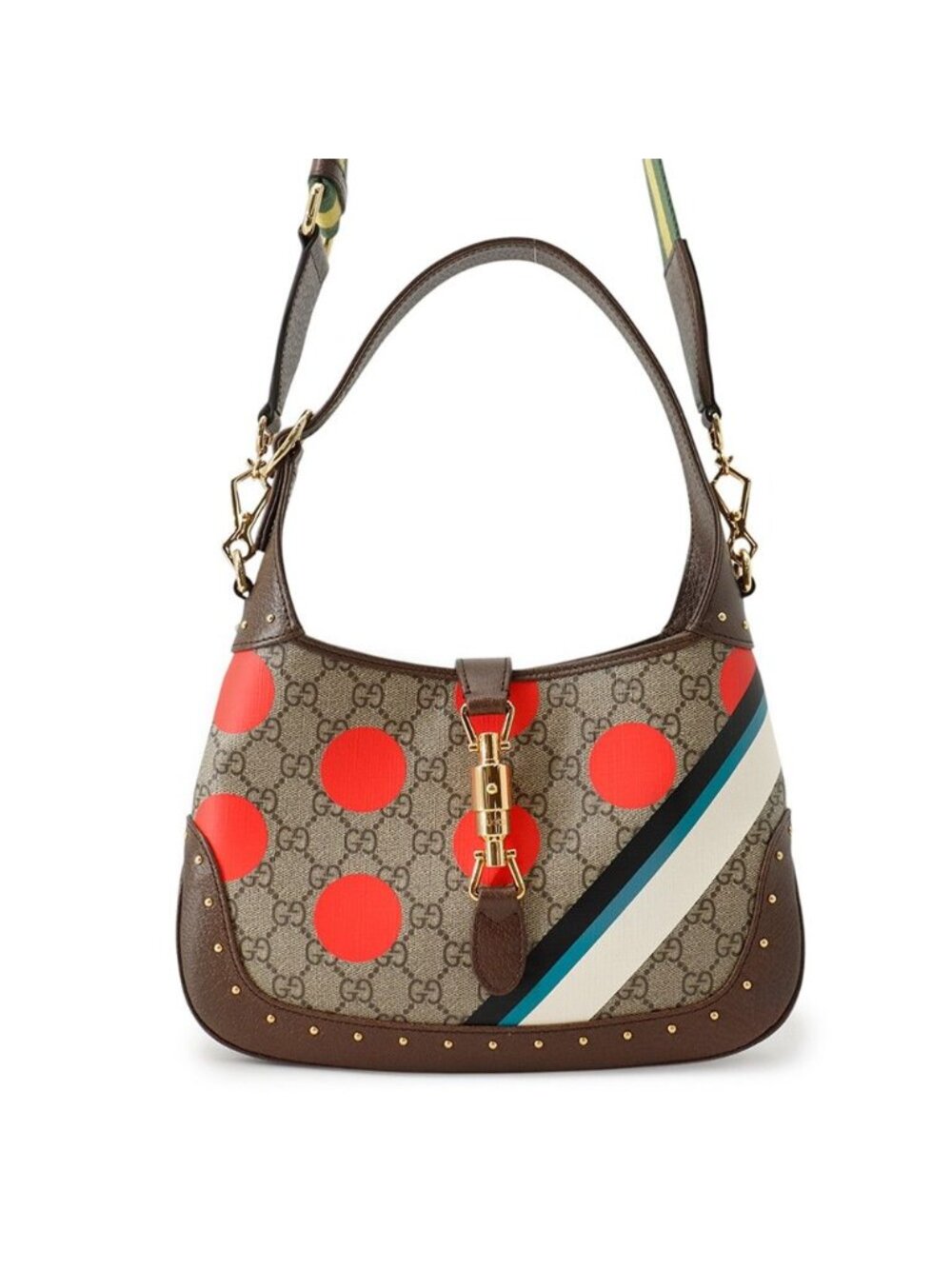 Gucci Shoulder Bag Jackie 1961 Small GG Supreme Leather 2-Way